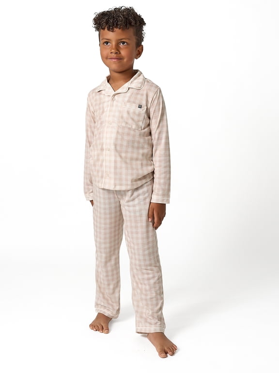 by Gerber Gender Neutral Long Sleeve Coat Pajama Set, 2-Piece, Sizes 12 Months - 5T