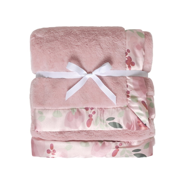 Shabby chic satin trim blanket hotsell