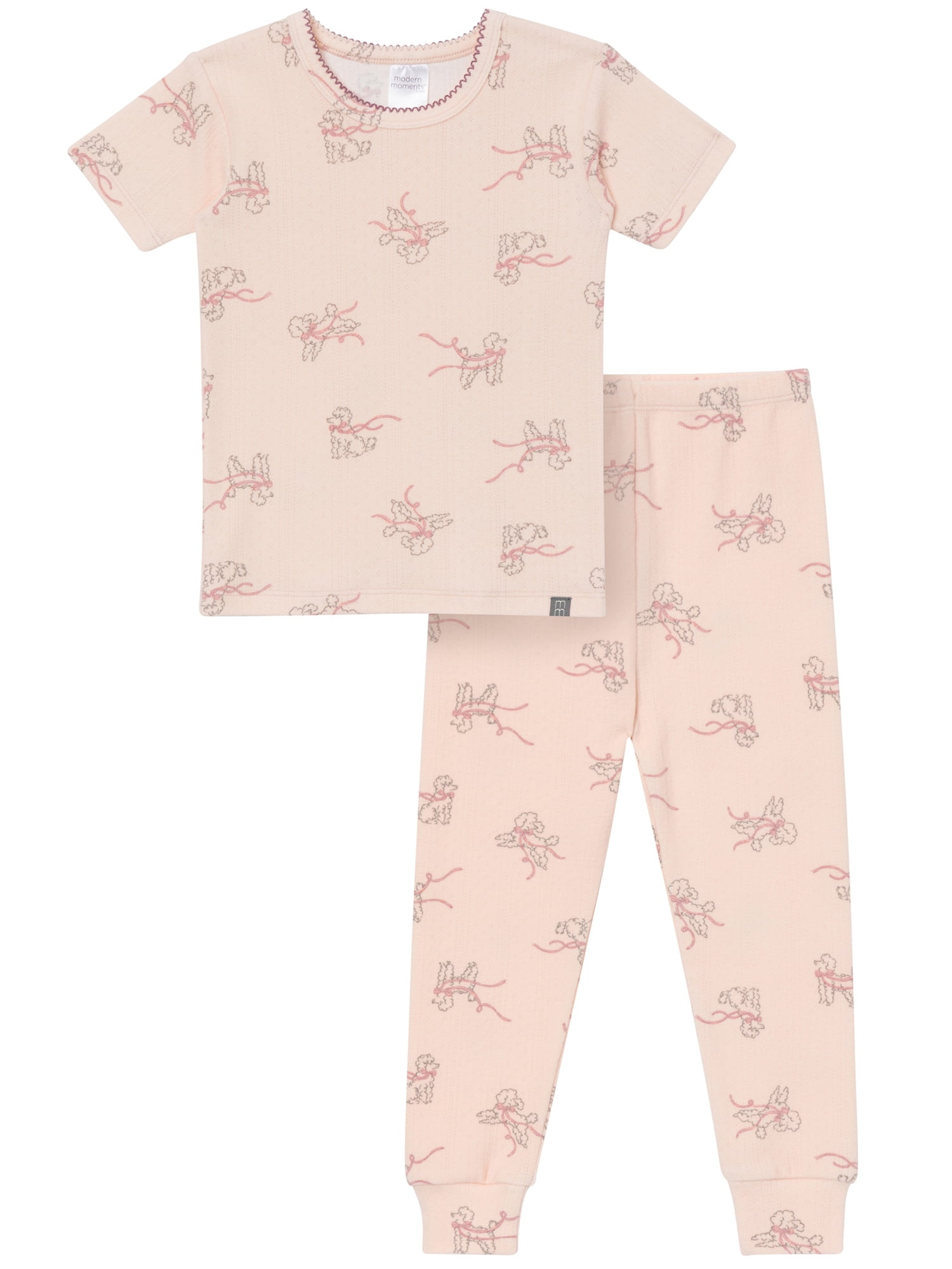 Modern Moments by Gerber Gender Neutral Viscose Short Sleeve Pajama Set, 2-Piece, Sizes 12 Months - 5T