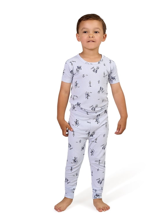 by Gerber Gender Neutral Viscose Short Sleeve Pajama Set, 2-Piece, Sizes 12 Months - 5T