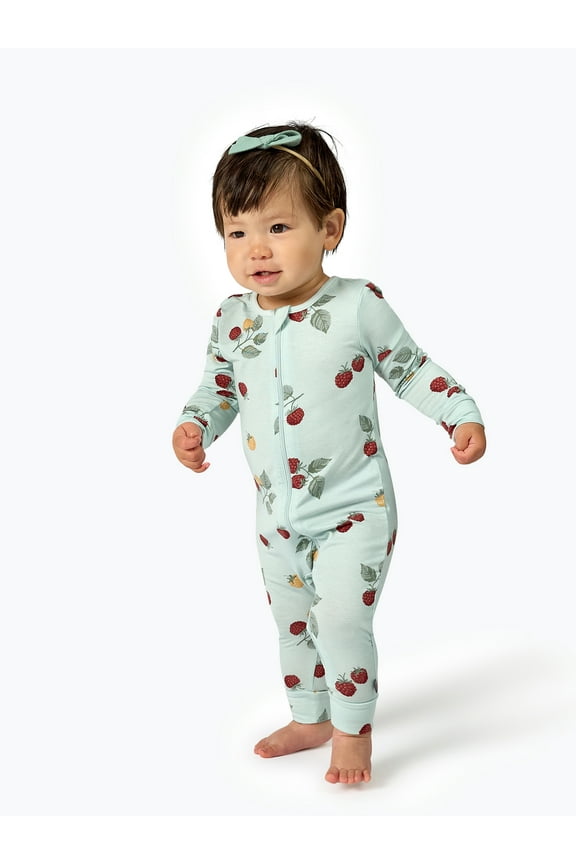 by Gerber Baby Neutral Super Soft Viscose Long Sleeve Coverall, Sizes Newborn - 12 Months