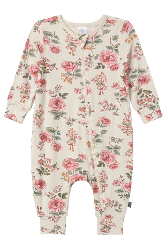 by Gerber Baby Neutral Super Soft Viscose Long Sleeve Coverall, Sizes Newborn - 12 Months