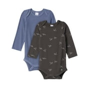 Modern Moments by Gerber Gender Neutral Super Soft Viscose Long Sleeve Bodysuits, 2-Pack, Sizes Newborn - 12 Months
