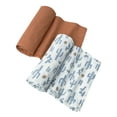 thumbnail image 1 of Modern Moments by Gerber Gender Neutral Ultra Soft Swaddle Blankets, 2-Pack, Cactus and Clay, 1 of 12