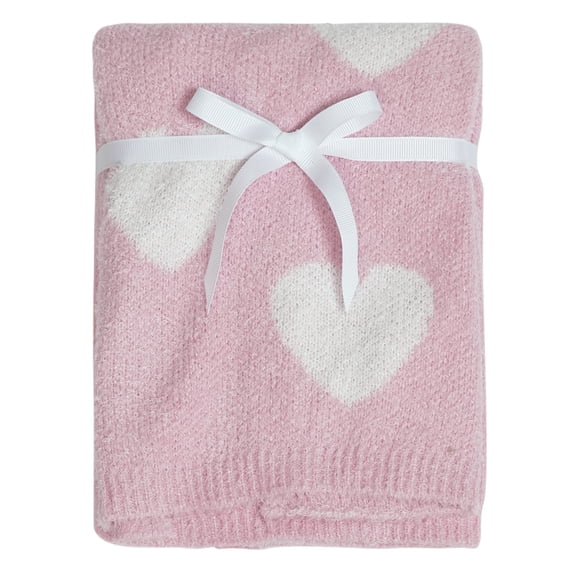 Modern Moments by Gerber Infant Baby Boy or Girl Unisex Soft Cozy Viscose Blanket, Hearts