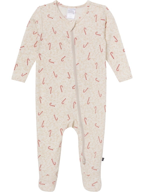 by Gerber Neutral 2-Way Zipper Christmas Sleep ´N Play Footed Pajama, Sizes Newborn - 6/9 Months