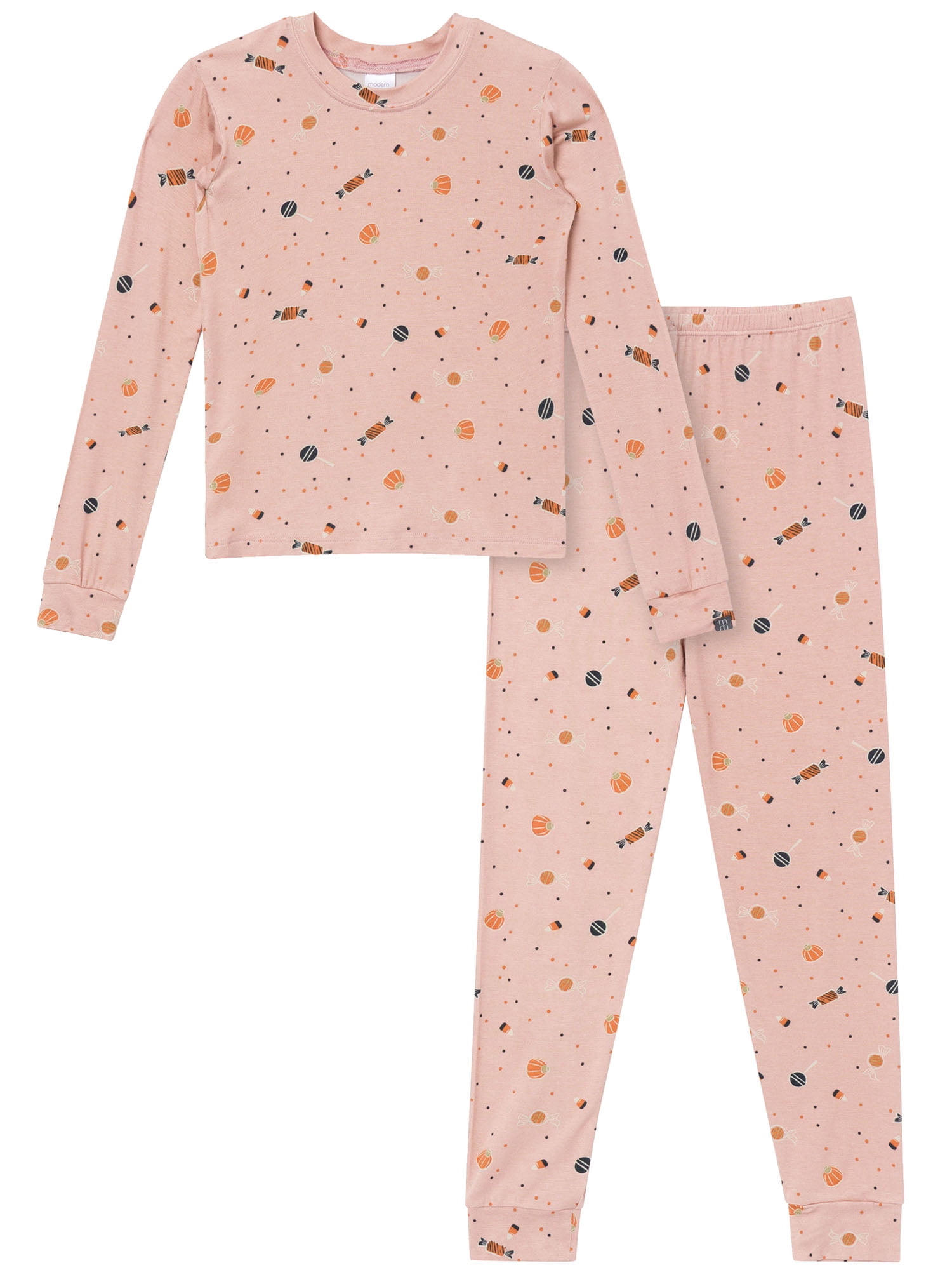 Modern Moments by Gerber Neutral Long Sleeve Halloween Pajama Set, 2-Piece, Sizes 6 - 12 Kids