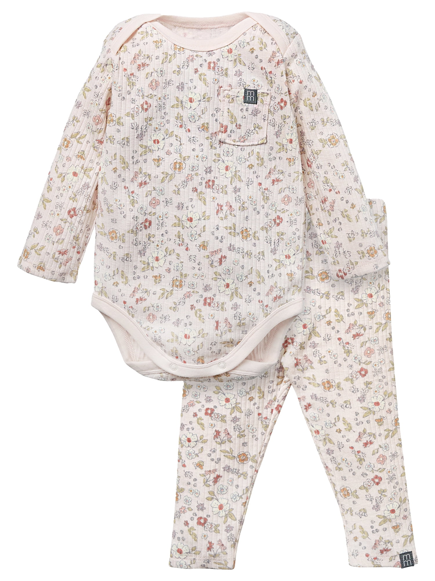Modern Moments by Gerber Neutral Organic 2-Piece Outfit Set, Sizes 0/3 Months - 24 Months
