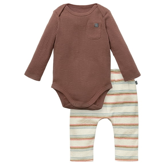 Modern Moments by Gerber Neutral Organic 2-Piece Outfit Set, Sizes 0/3 Months - 24 Months