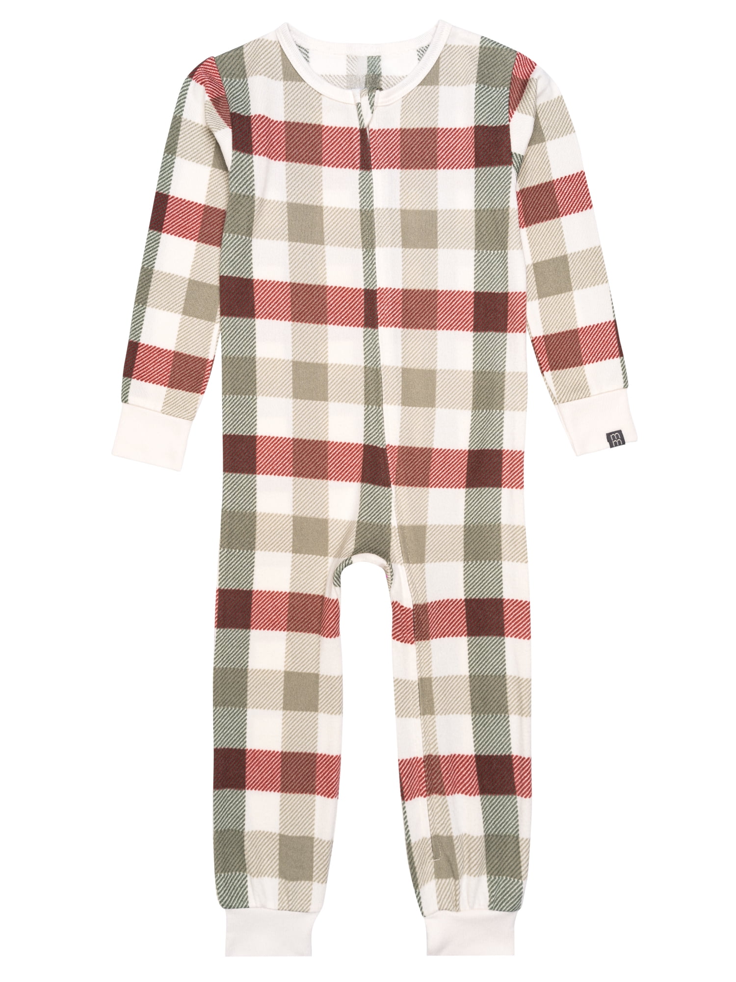 Modern Moments by Gerber Neutral Super Soft Hacci One-Piece Christmas Pajamas, 0/3 Months - 5T