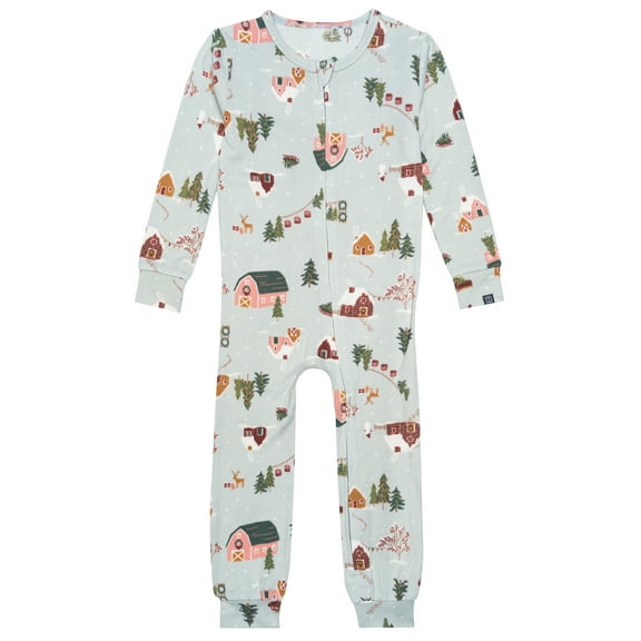 Modern Moments by Gerber Neutral Super Soft Hacci One-Piece Christmas Pajamas, 0/3 Months - 5T