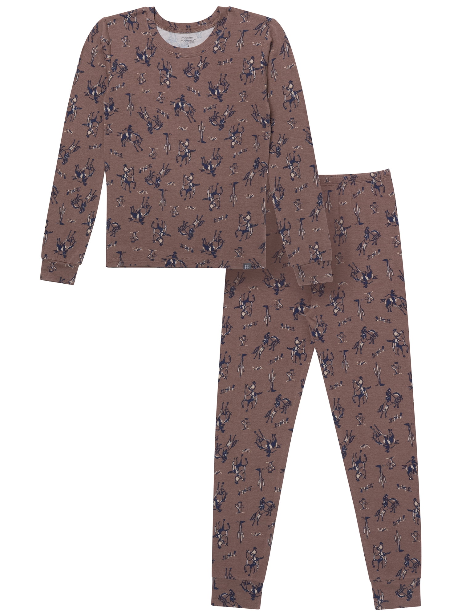 Modern Moments by Gerber Neutral Tight Fitting Pajama Set, 2-Piece, Sizes 6 - 12 Kids
