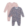 thumbnail image 1 of Modern Moments by Gerber Neutral Two-Way Zip Viscose Coverall, 2-Pack, Sizes Newborn - 24 Months, 1 of 8