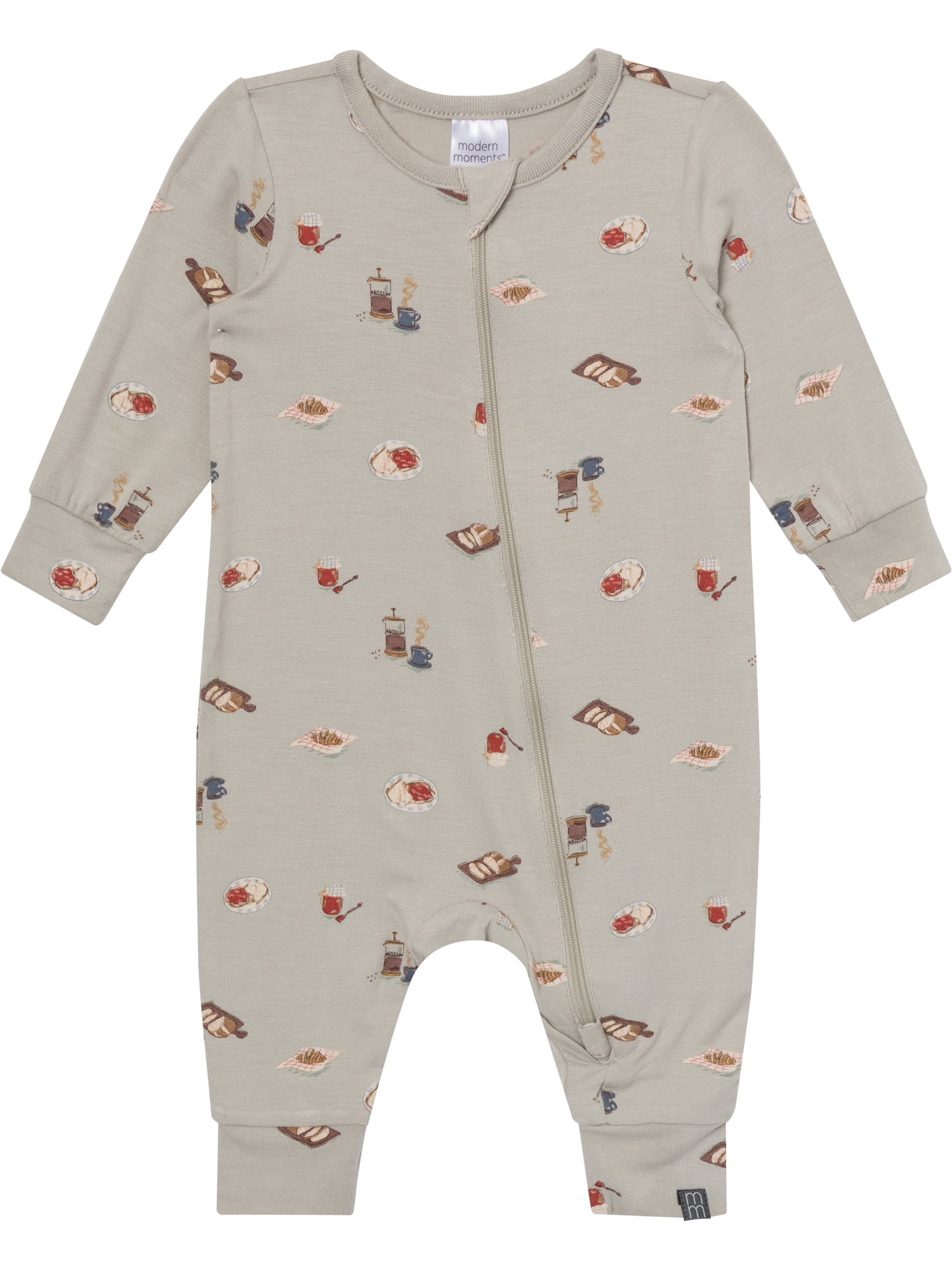 Modern Moments by Gerber Neutral Two-Way Zip Viscose Coverall, Sizes Newborn - 24 Months