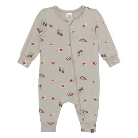 Modern Moments by Gerber Neutral Two-Way Zip Viscose Coverall, Sizes Newborn - 24 Months