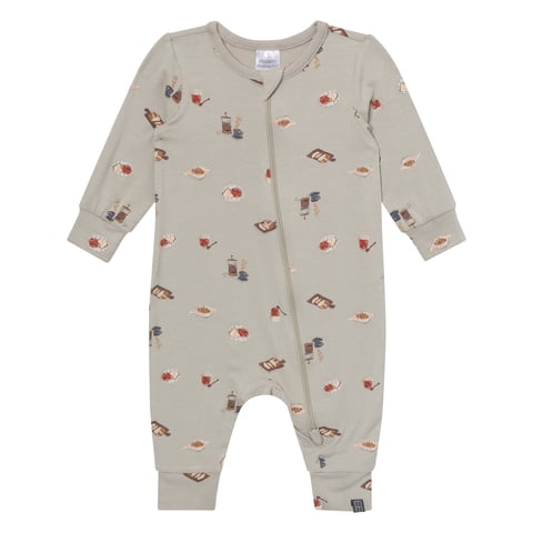 Modern Moments by Gerber Neutral Two-Way Zip Viscose Coverall, Sizes Newborn - 24 Months