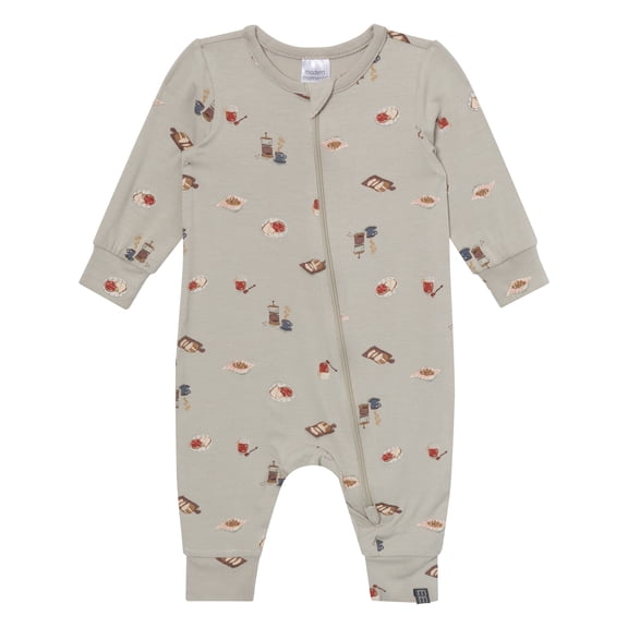 Modern Moments by Gerber Neutral Two-Way Zip Viscose Coverall, Sizes Newborn - 24 Months