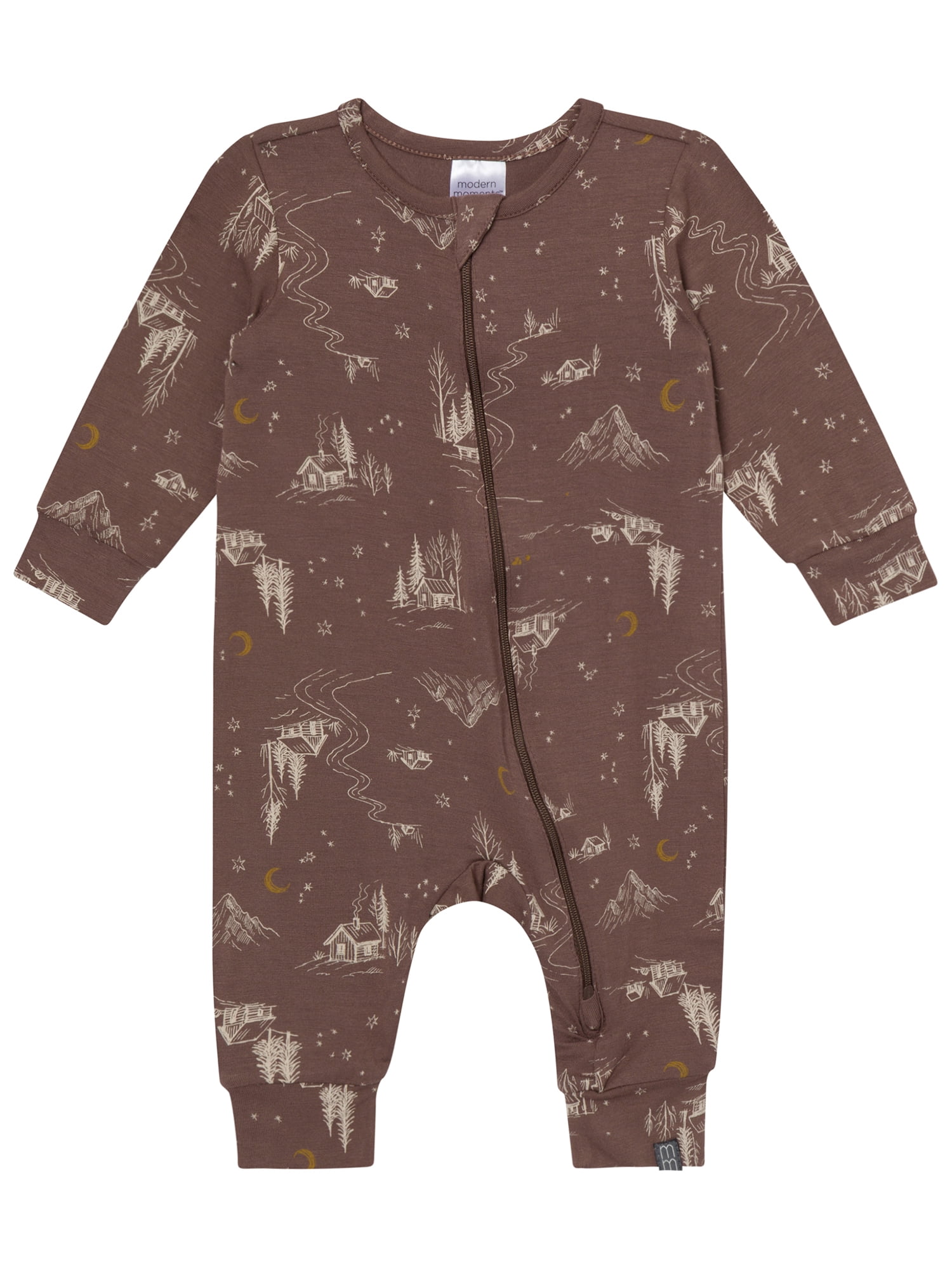 Modern Moments by Gerber Neutral Two-Way Zip Viscose Coverall, Sizes Newborn - 24 Months