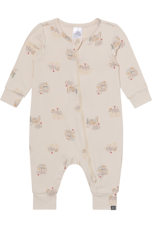 by Gerber Neutral Two-Way Zip Viscose Coverall, Sizes Newborn - 24 Months