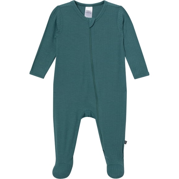 Modern Moments by Gerber Neutral Two-Way Zip Viscose Sleep ´N Play Footed Pajama , Sizes Newborn - 6/9 Months