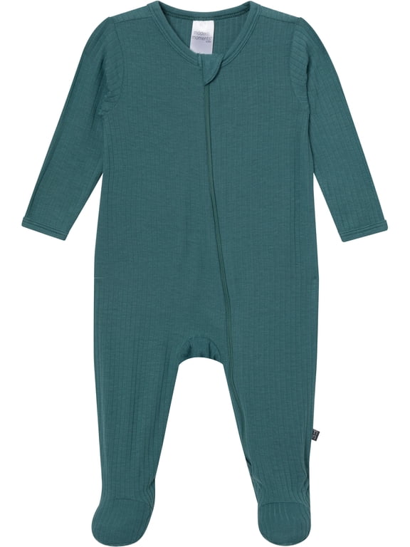 by Gerber Neutral Two-Way Zip Viscose Sleep ´N Play Footed Pajama , Sizes Newborn - 6/9 Months