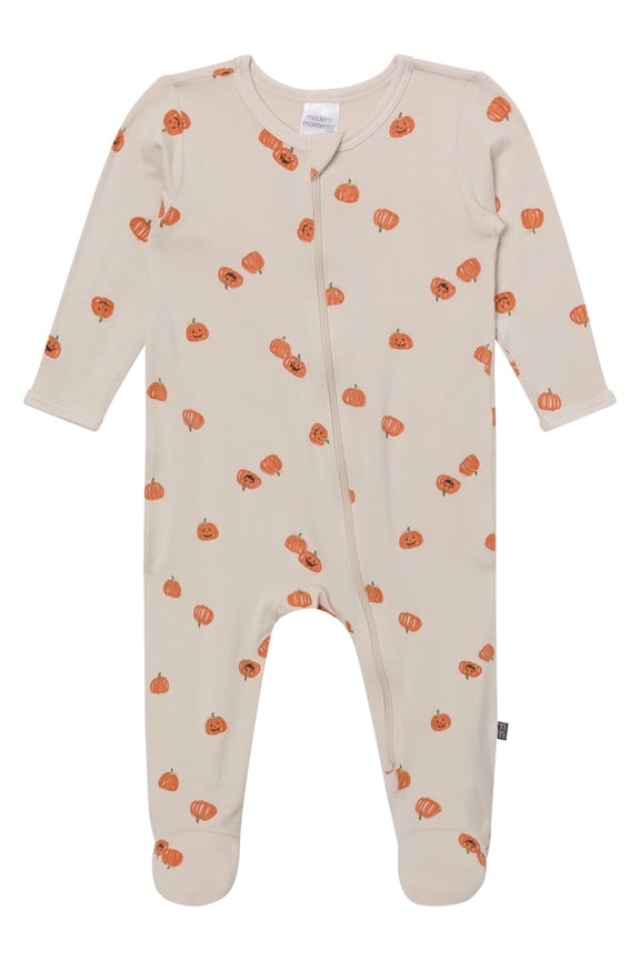 by Gerber Neutral Two-Way Zip Halloween Viscose Sleep ´N Play Footed Pajama , Sizes Newborn - 6/9 Months