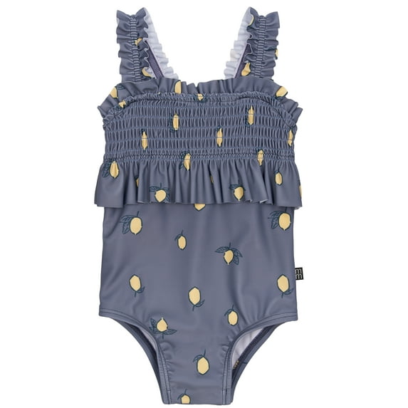 Modern Moments by Gerber Polyester Blue Breathable One Piece Bubble Swimsuit, 6-9 Months