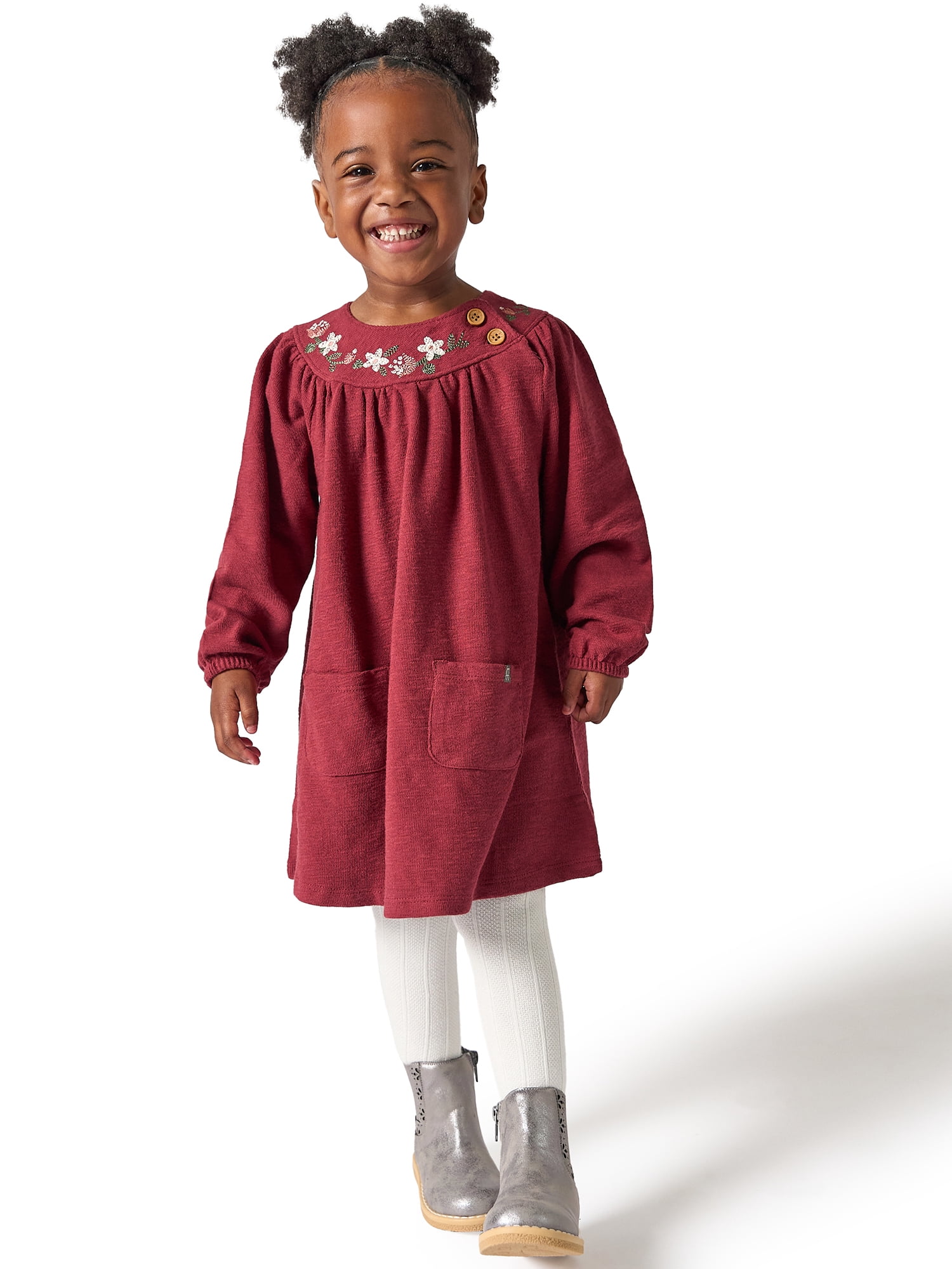 Modern Moments by Gerber Rounded Yoke Dress, Sizes 12M-5T