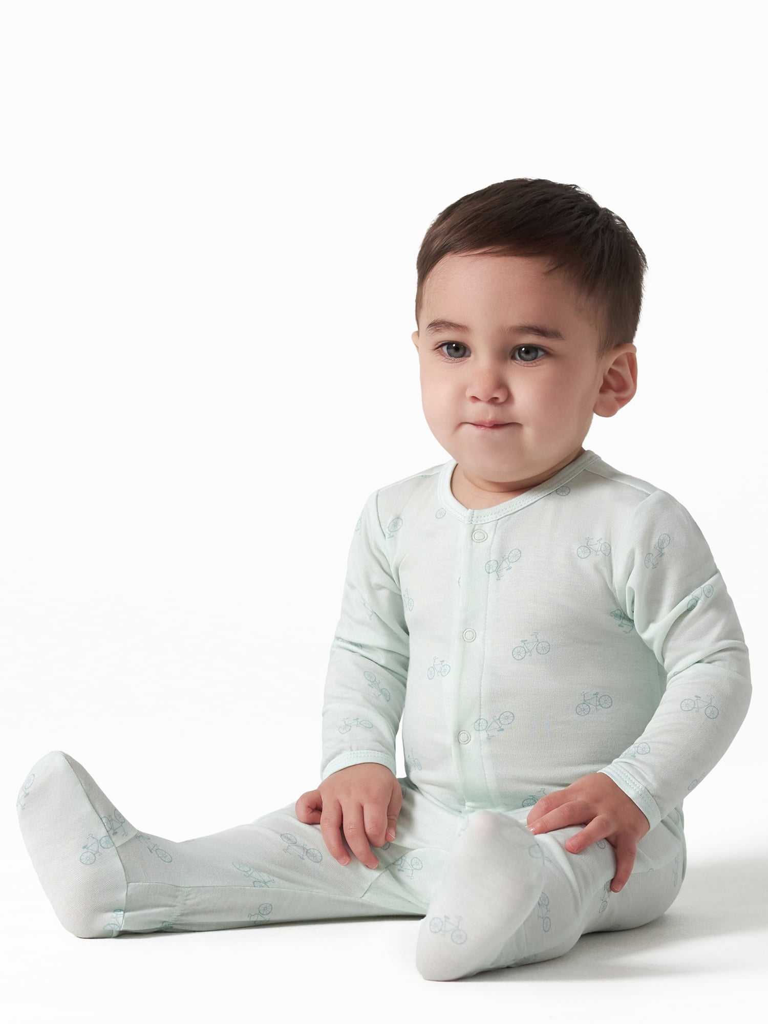Modern Moments by Gerber Super Soft Baby Unisex Sleep n Play Footed Pajamas Sizes Preemie 6 9M Walmart