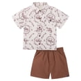 thumbnail image 1 of Modern Moments by Gerber Toddler Boy Button Front Shirt with Pocket and Short Set, 2-Piece, Sizes 12 Months - 5T, 1 of 11