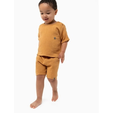 Modern Moments by Gerber Toddler Boy Casual Cotton Gauze Outfit Set, Sizes 12M-5T