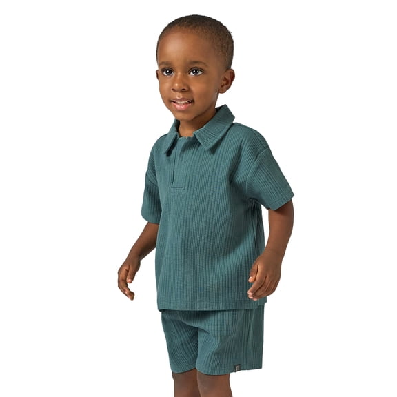 Modern Moments by Gerber Baby and Toddler Boy Johnny Collar Top and Pant Set, 2-Piece, Sizes 0/3 Months - 5T