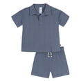 thumbnail image 1 of Modern Moments by Gerber Baby and Toddler Boy Johnny Collar Top and Pant Set, 2-Piece, Sizes 0/3 Months - 5T, 1 of 9