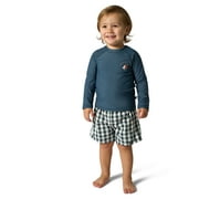 Modern Moments by Gerber Toddler Boy Long Sleeve Rashguard and Short Set, 2-Piece, Sizes 0/3M - 5T