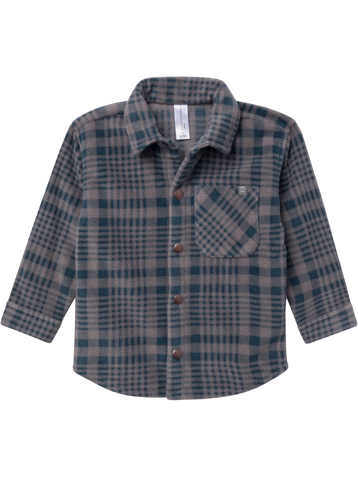 Modern Moments by Gerber Toddler Boy Microfleece Shacket, Sizes 12M-5T