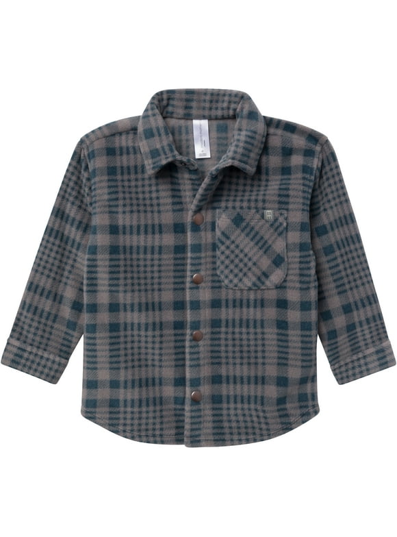 by Gerber Toddler Boy Microfleece Shacket, Sizes 12M-5T