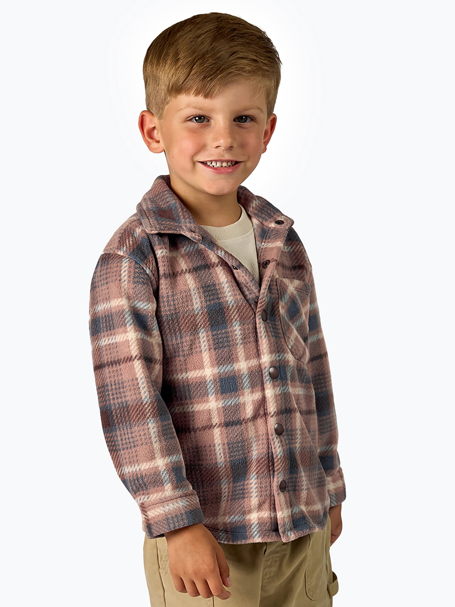 Modern Moments by Gerber Toddler Boy Microfleece Shacket, Sizes 12M-5T