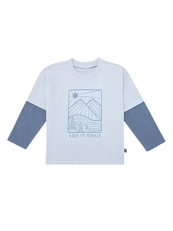 by Gerber Toddler Boy Organic Drop Shoulder Graphic Tee, Sizes 12 Months - 5T