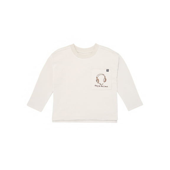 Modern Moments by Gerber Toddler Boy Organic Drop Shoulder Tee With Oversized Pocket, Sizes 12 Months - 5T