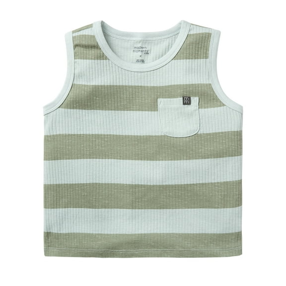 Modern Moments by Gerber Toddler Boy Organic Tank Top With Pockets, Sizes 12M-5T