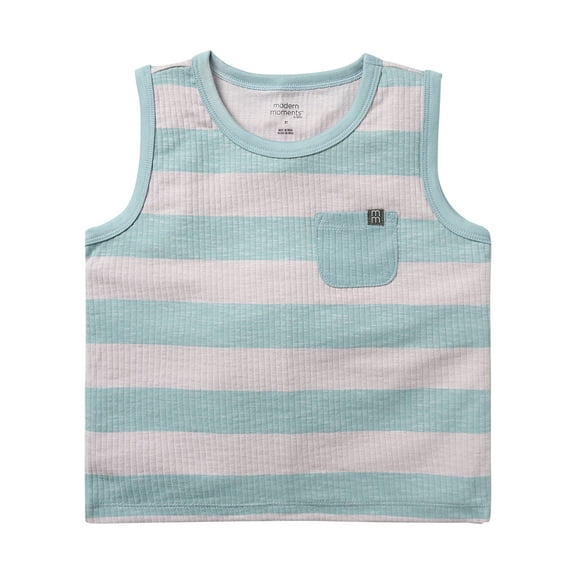 Modern Moments by Gerber Toddler Boy Organic Tank Top With Pockets, Sizes 12M-5T