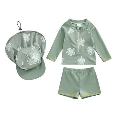 Modern Moments by Gerber Toddler Boy Rashguard and Swim Trunks, Two-Piece Set, 12M-5T