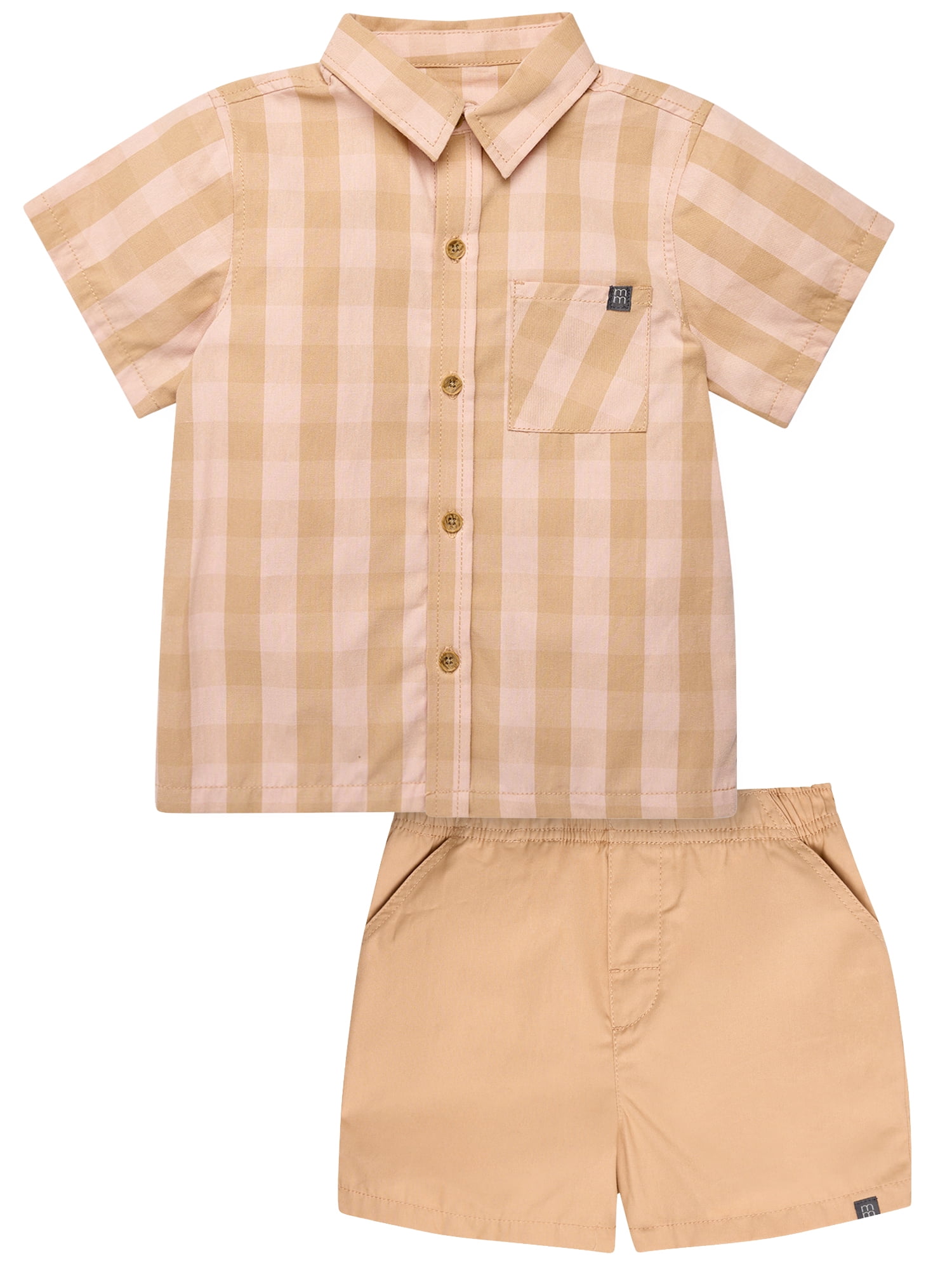 Modern Moments by Gerber Toddler Boy Resort Shirt and Short Outfit Set, 2-Piece, 12 Months - 5T