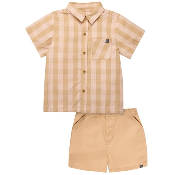 Modern Moments by Gerber Toddler Boy Resort Shirt and Short Outfit Set, 2-Piece, 12 Months - 5T