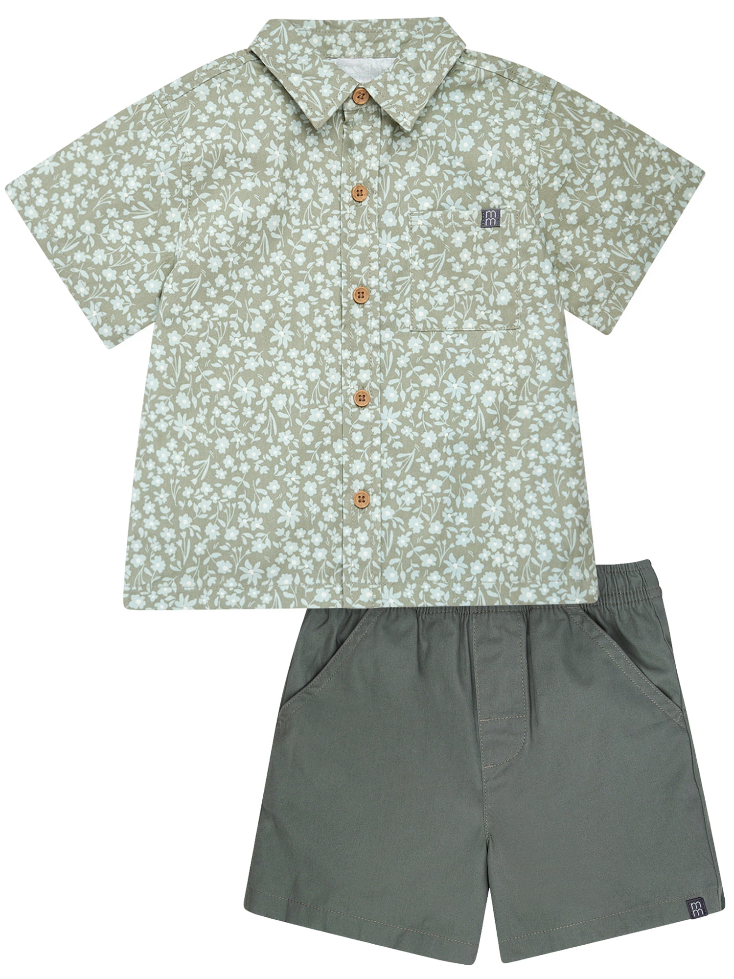 Modern Moments by Gerber Toddler Boy Resort Shirt and Short Outfit Set, 2-Piece, 12 Months - 5T