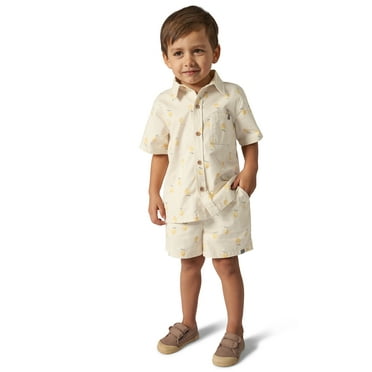 Modern Moments by Gerber Toddler Boy Resort Shirt and Short Outfit Set, 2-Piece, 12 Months - 5T