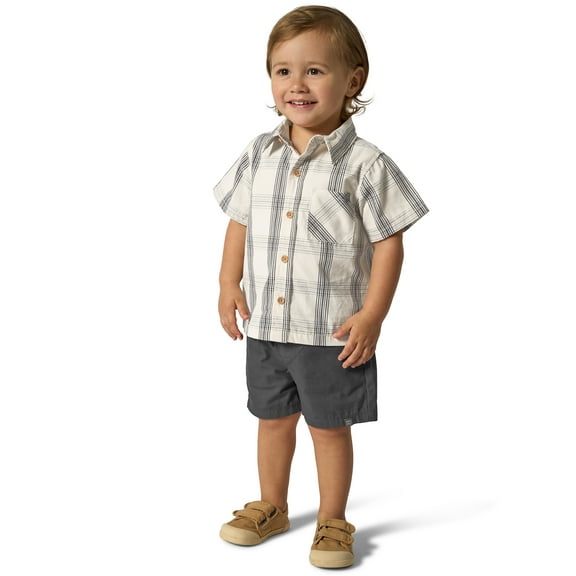 Modern Moments by Gerber Toddler Boy Resort Shirt and Short Outfit Set, 2-Piece, 12 Months - 5T