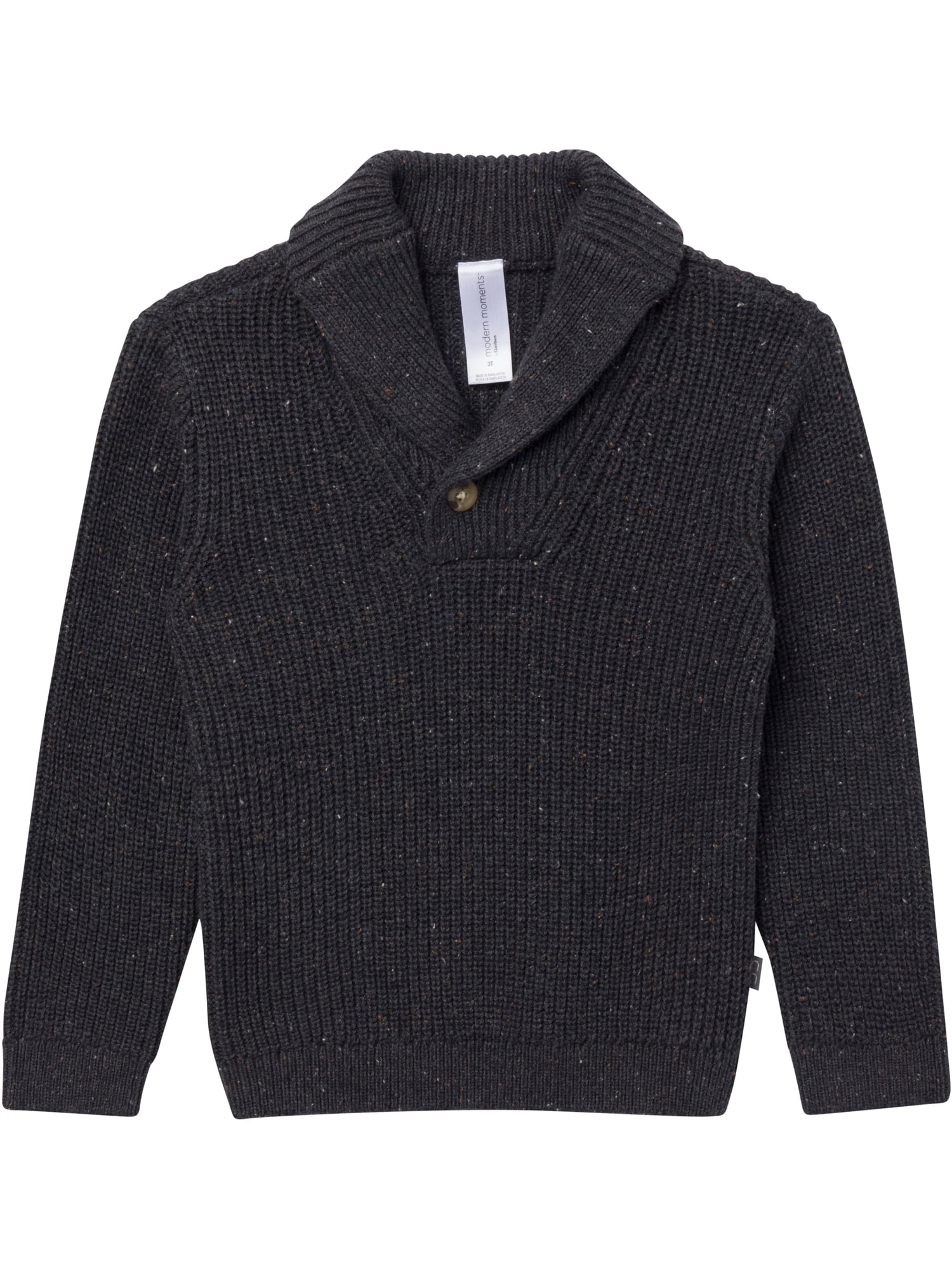 Modern Moments by Gerber Toddler Boy Shawl Collar Sweater, Sizes 12M-5T