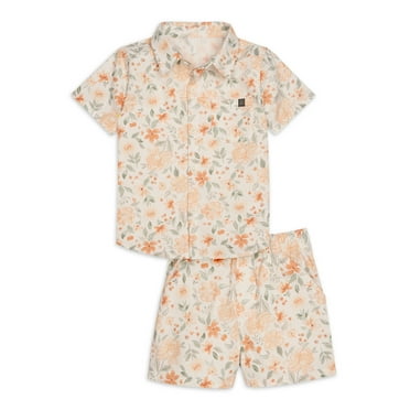 Modern Moments by Gerber Toddler Boy Woven Shirt and Short Set, Sizes 12M-5T