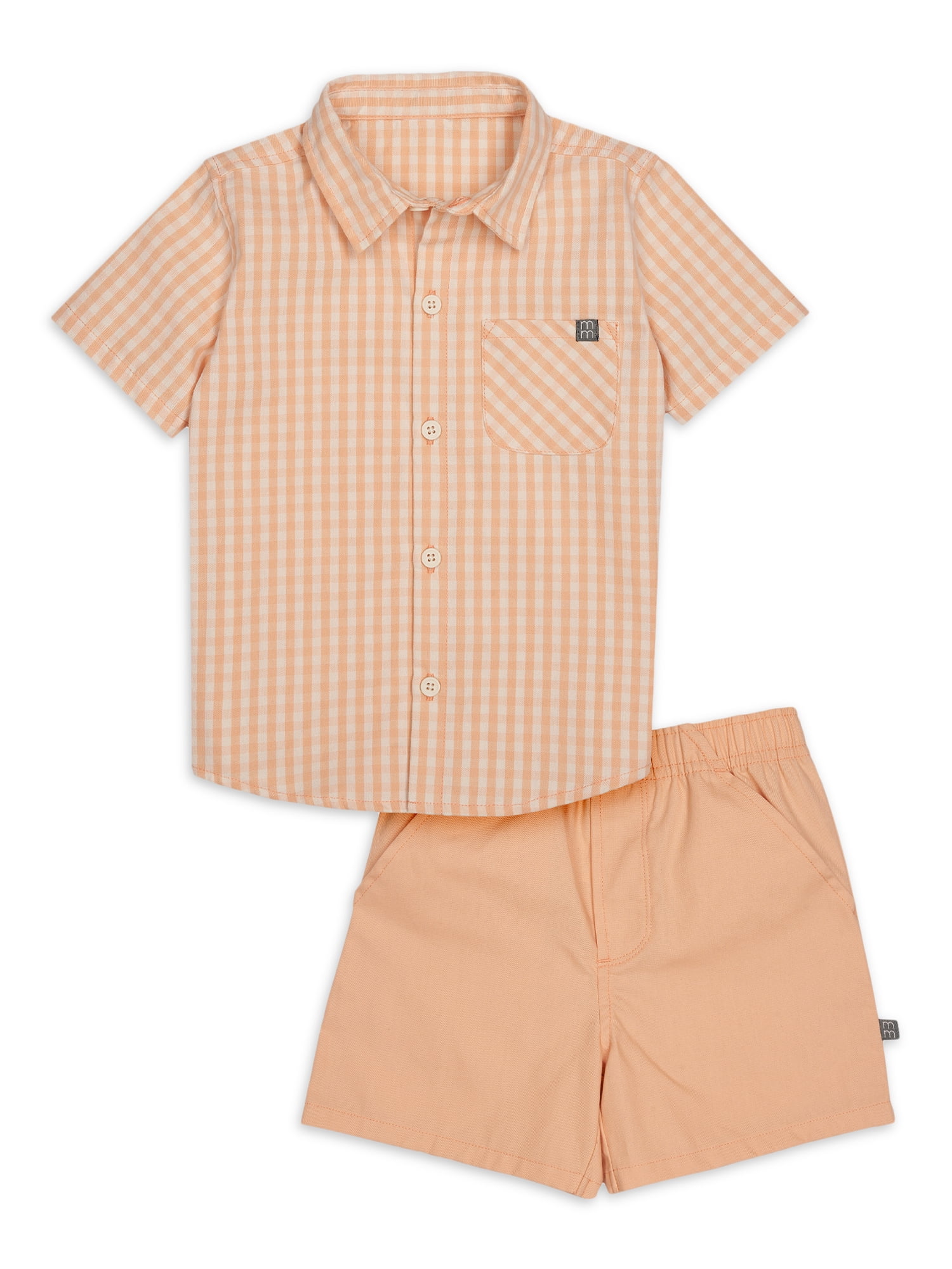 Modern Moments by Gerber Toddler Boy Woven Shirt and Short Set, Sizes 12M-5T